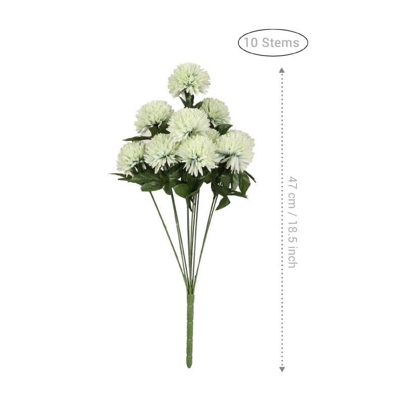 Faux Ja Dank Chrysanthemum Bunch - White media 5