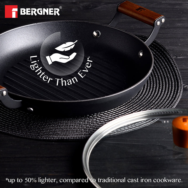 Bergner Ferrocasa Grill Pan With Glass Lid (28 cm) media 6