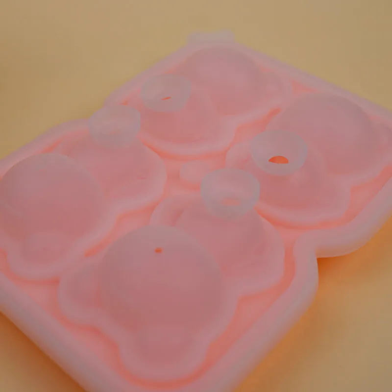 Teddy Silicone 4-Cube Ice Mould - Peach media 6