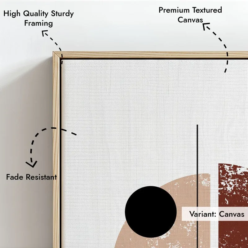 Tectonic Shift Canvas Wall Painting With Brown Frame media 8