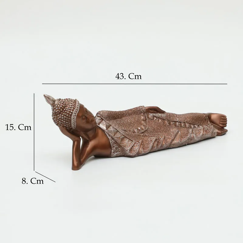 Buddha In Thought I Showpiece - Copper media 7