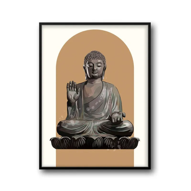 Palm Of Peace Archival Paper Wall Art With Frame media 5