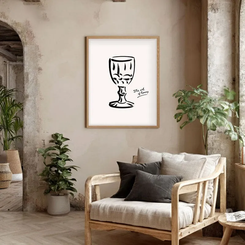 Still Sip Canvas Wall Painting With Brown Frame media 5