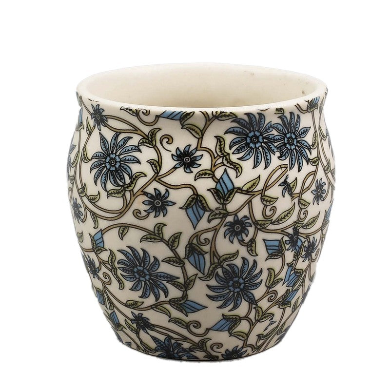Midnight Blue Dotted Stoneware Kulhad(190 ml) - Set Of Six media 3