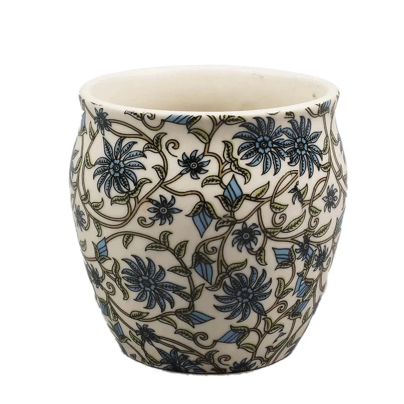 Midnight Blue Dotted Stoneware Kulhad(190 ml) - Set Of Six media 3