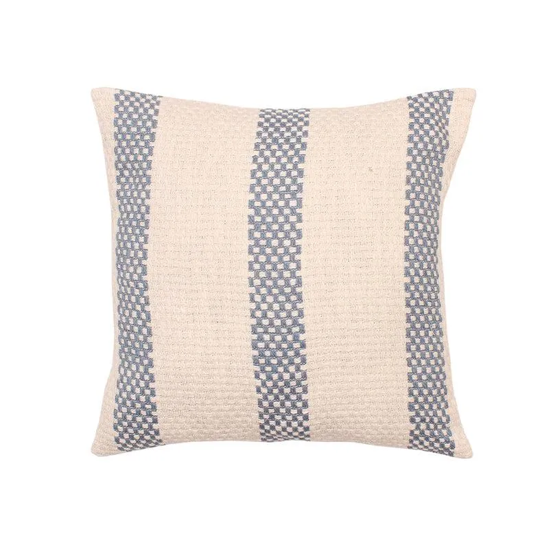 Shivalik Striped Cushion Cover (Blue) - Set Of Two media 3