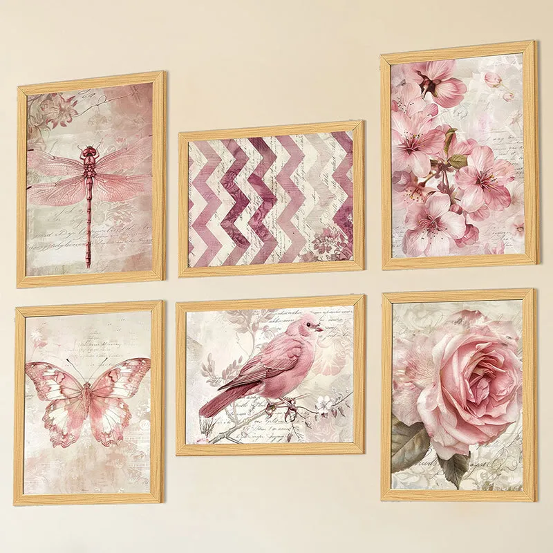 Whimsy Of Pinks Wall Art - Set Of Six media 3