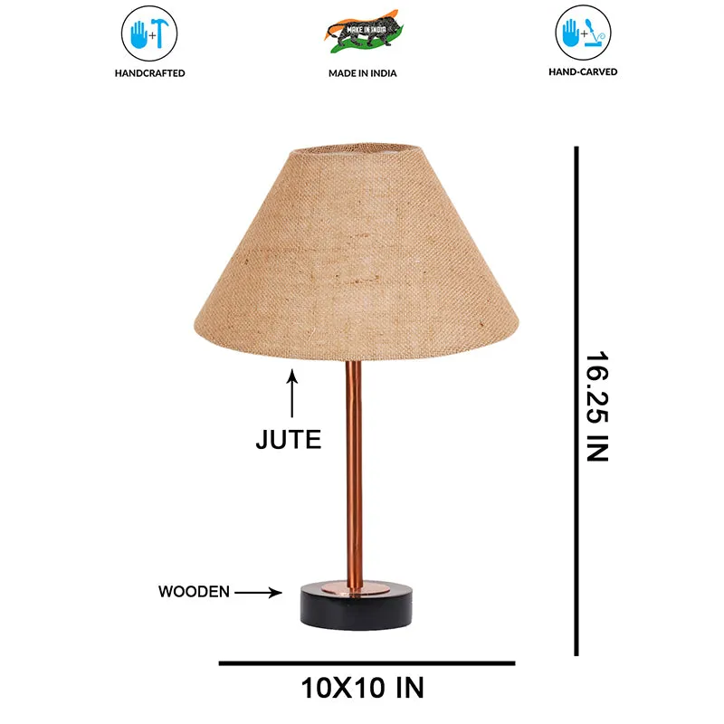 Sienna II Rodin Wooden Table Lamp - Beige,Copper,Black media 7