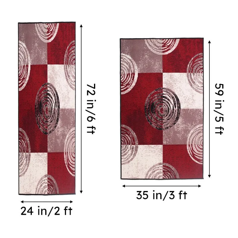 Crimson Fractals Anti-Skid Carpet media 7