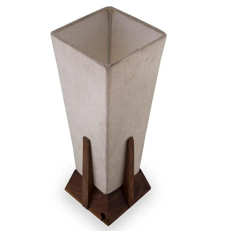 Retro Radiance Fabric Table Lamp (Beige) - Set of Two media 5