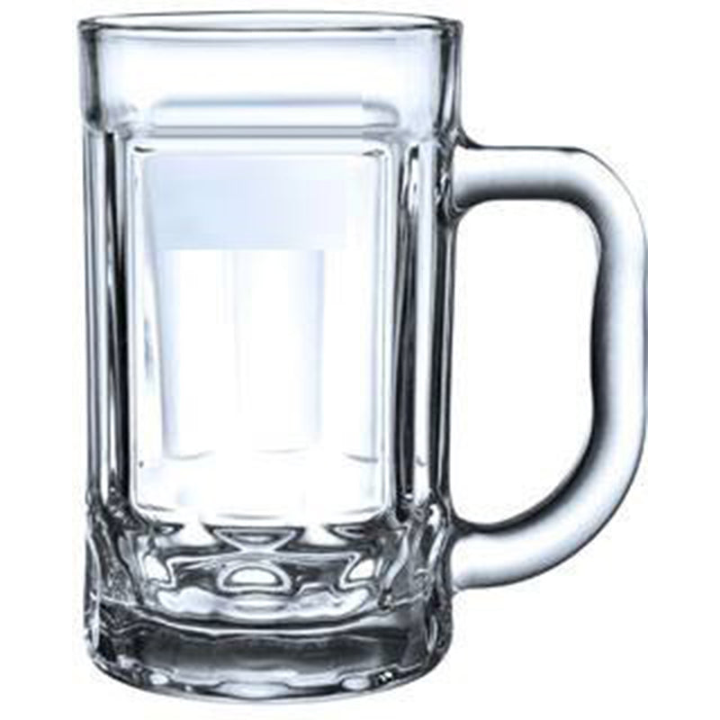 Marca (400 ML) Beer Glass & Snack Plate Combo - Three Piece Set
