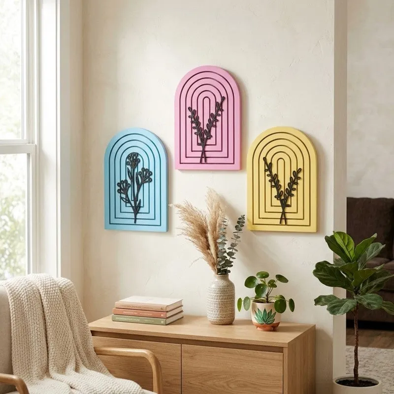 Florenza Wooden Wall Accent - Set of Three media 1