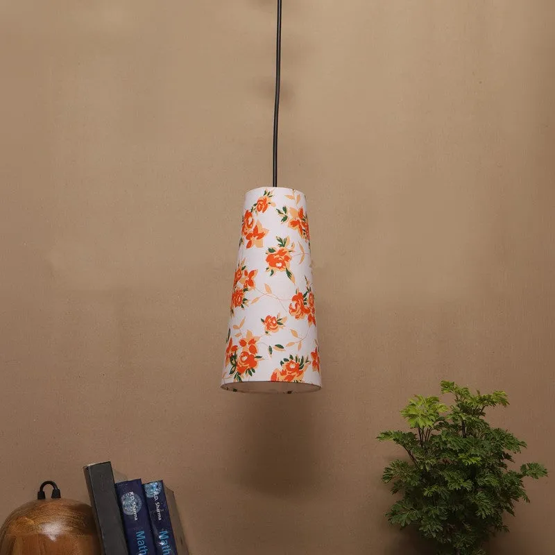 Solarae Metal Ceiling Lamp - White & Orange media 4