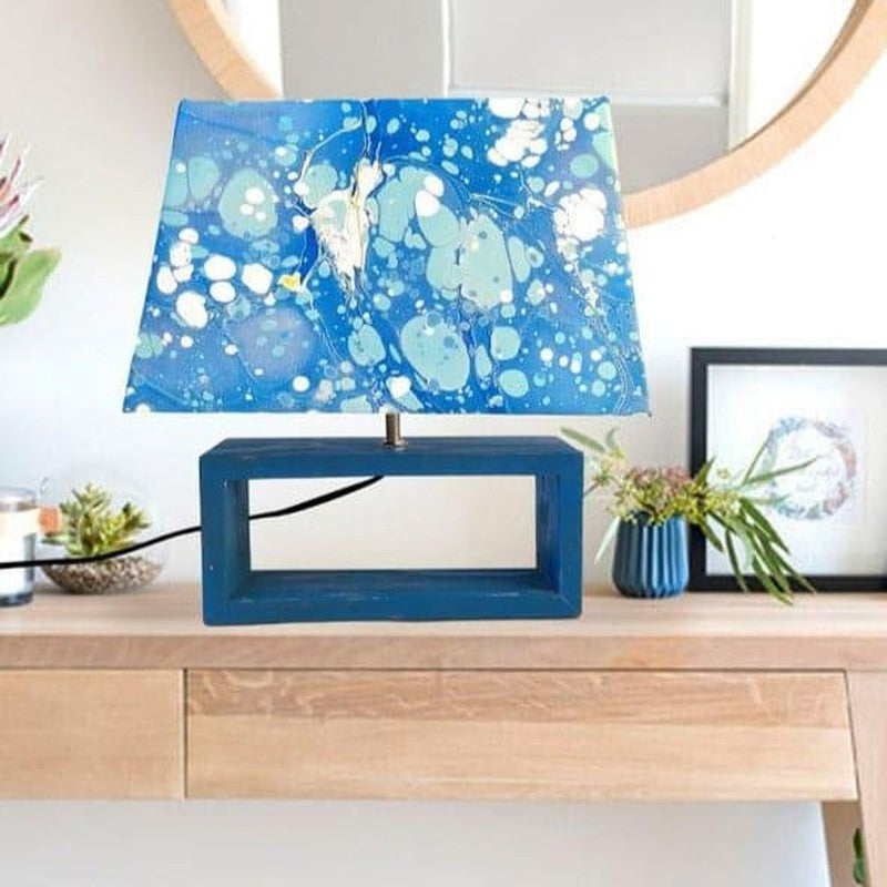 Marbling Sparkle Handpainted Fabric Table Lamp media 3