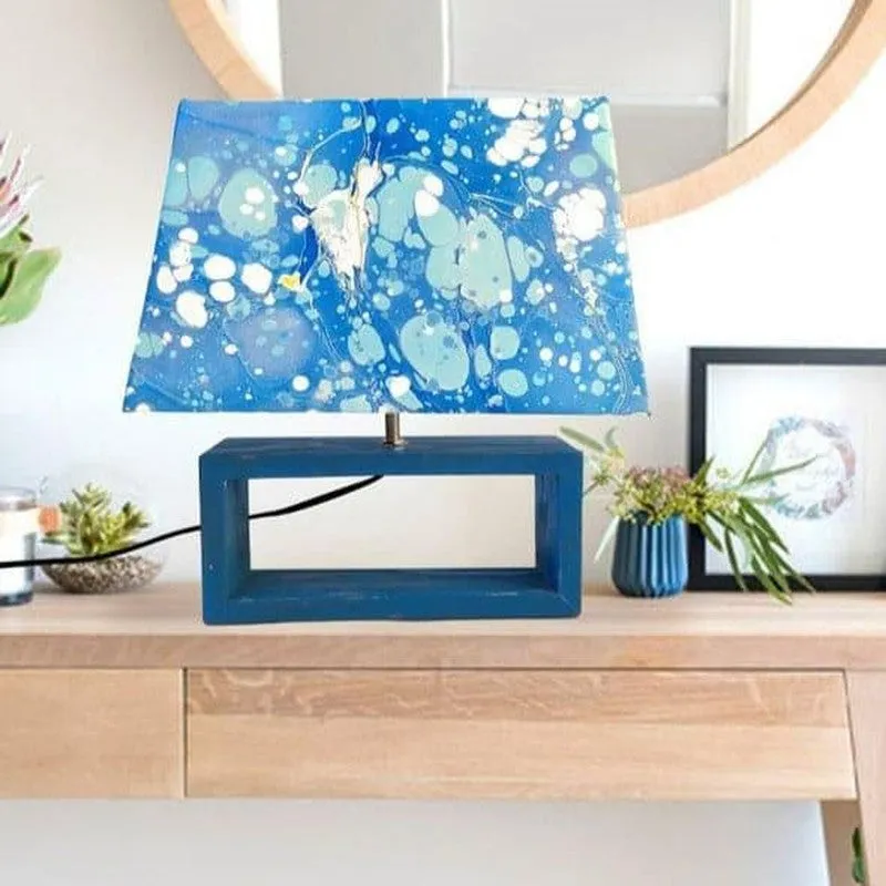 Marbling Sparkle Handpainted Fabric Table Lamp media 3