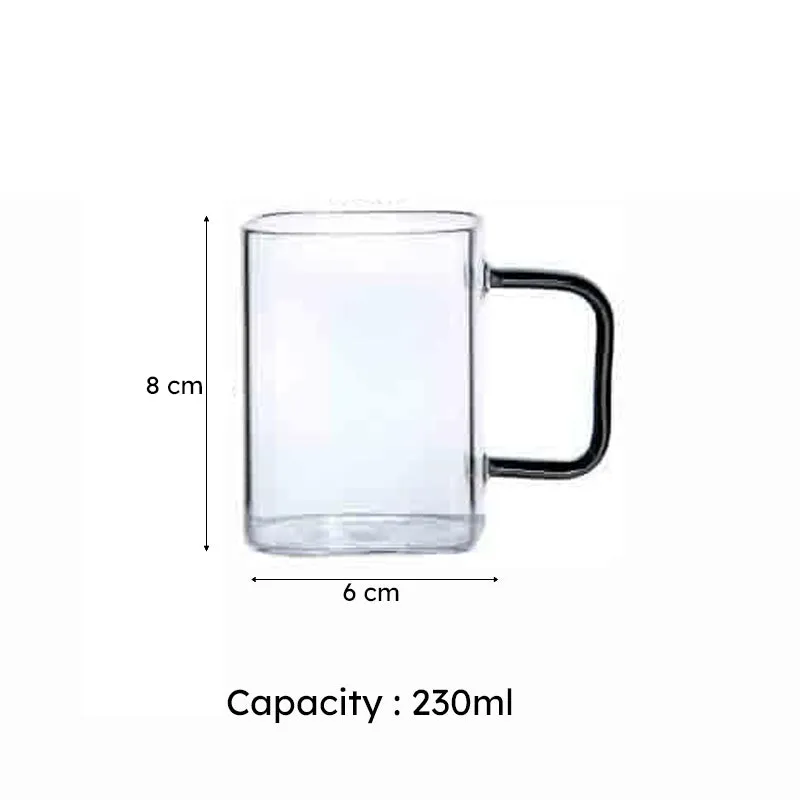Titan Glass Coffee Mug (230 mL Each) - Set of Six media 8
