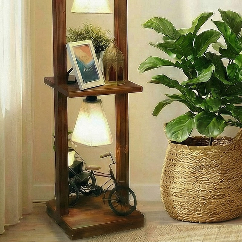Julep Shelf Jute And Wooden Floor Lamp media 5
