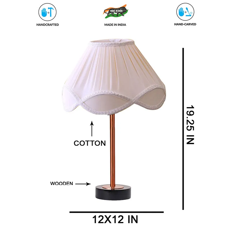 Valencia Rodin Wooden Table Lamp - OffWhite,Copper,Black media 7