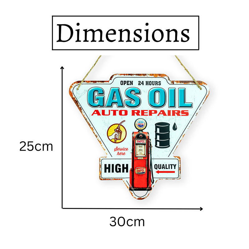 Gas/Oil Repairs Retro Metal Wall Accent media 5