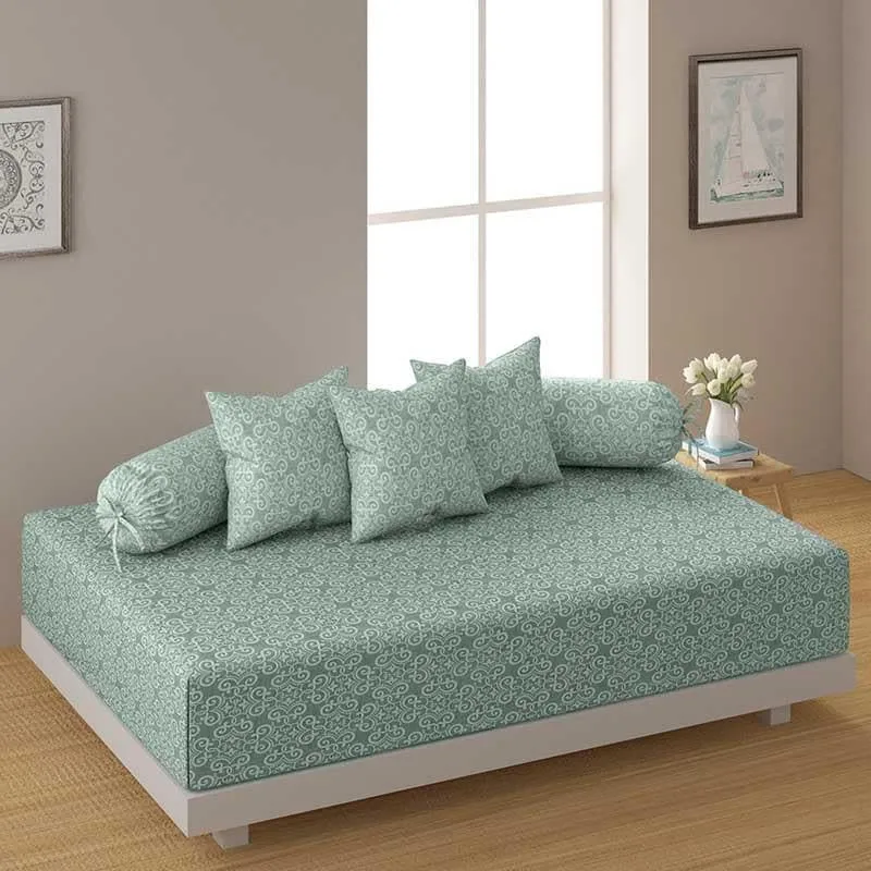 Swayam Shankuntala Diwan Set - Green media 1