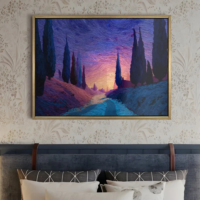 Moonlit Journey Canvas Wall Painting With Frame media 5