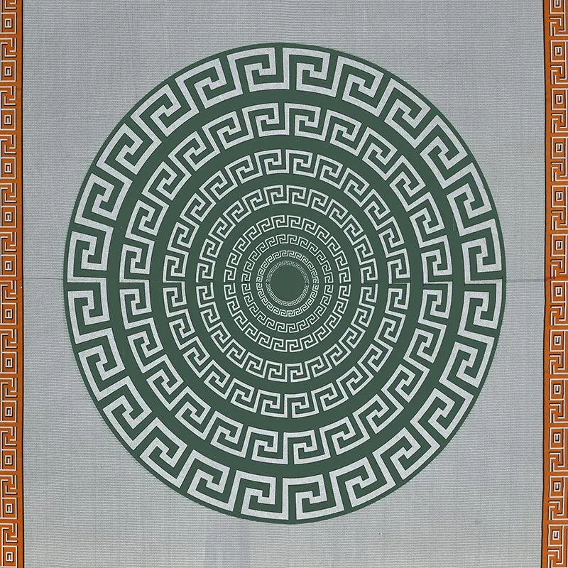 Tulika Treasure Geometric Cotton Bedsheet (Green) - 150 TC media 4