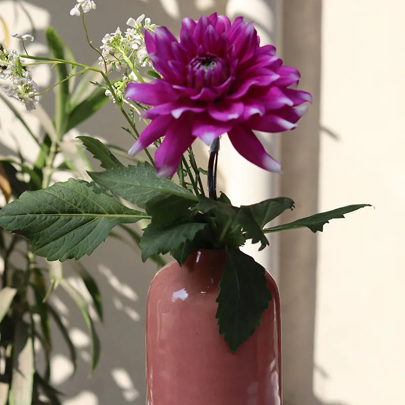 Carmelina Ceramic Vase - Pink media 3