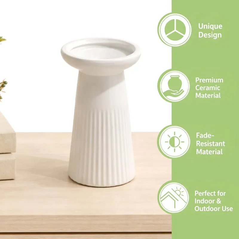 Funky Form Vase - White media 4