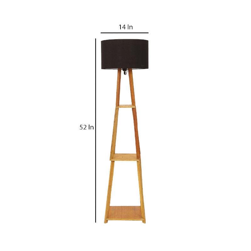 Blace Netima Floor Lamp With Shelf - Black media 6