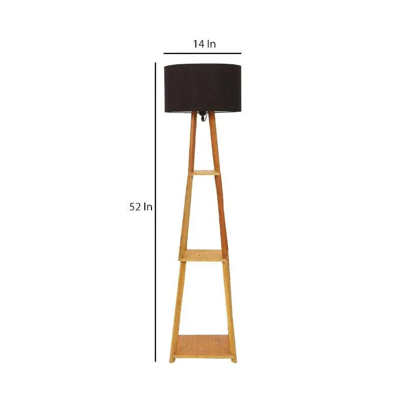 Blace Netima Floor Lamp With Shelf - Black media 6