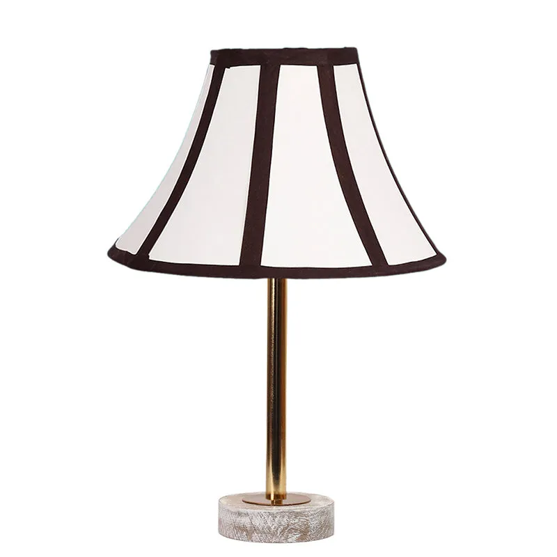 Stripra Rodin Wooden Table Lamp - White,Gold,Black media 4