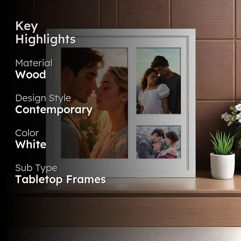 Memento Collage Photo Frame - White media 2