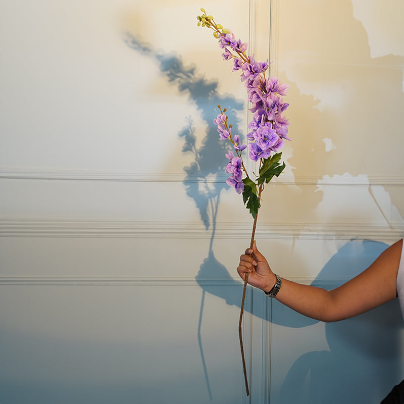 Faux Delphinium Lavender Flower Stick (Purple) - 43 CM