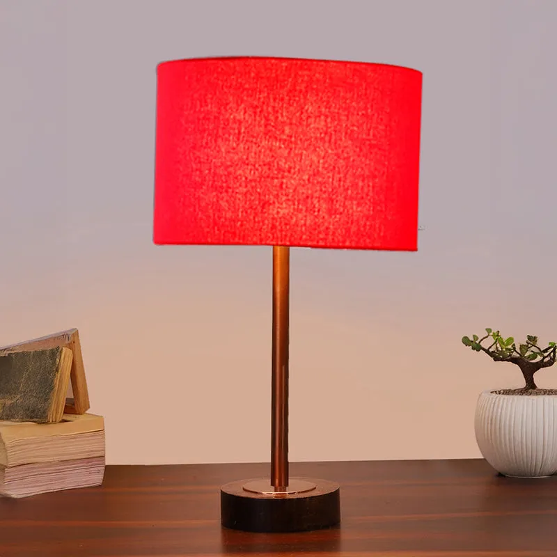Cotin I Rodin Wooden Table Lamp - Red,Copper,Brown media 2