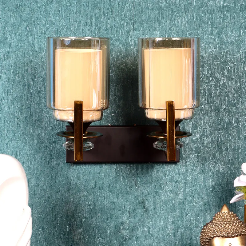 Ivora Iron Wall Lamp With Glass Shade media 4
