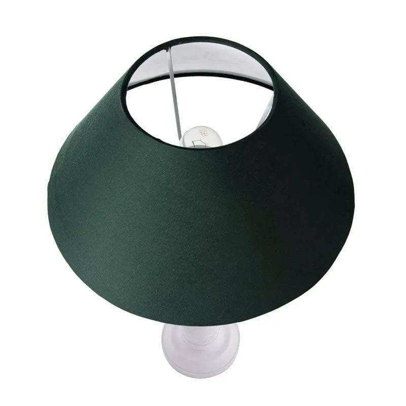 Flowerette Fain Fabric Table Lamp - White,Green media 3