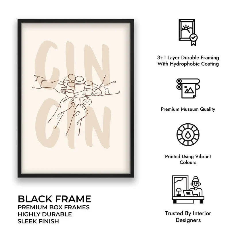 Wine Words Archival Canvas Wall Art - Black media 10