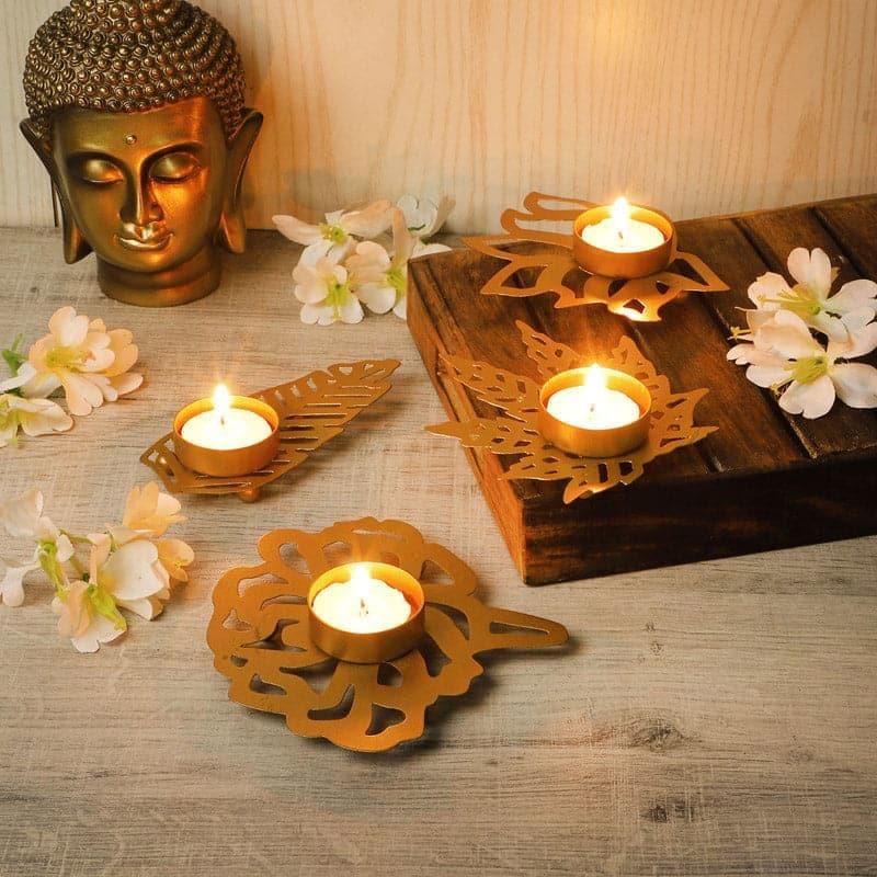 Flora Sacred Tealight Candle Holder - Set Of Four