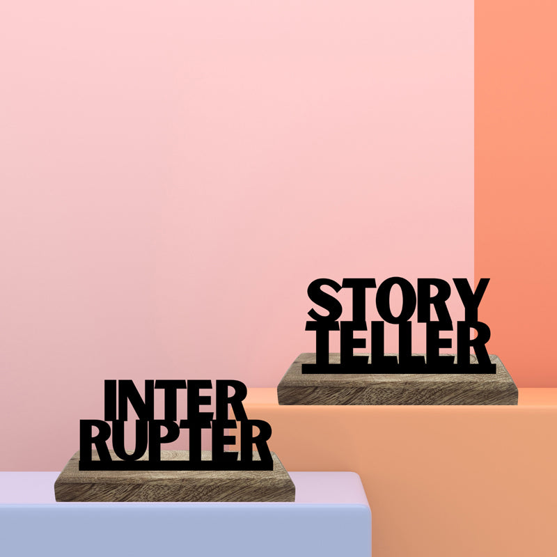 Story Teller Typography Showpiece - Set Of Two