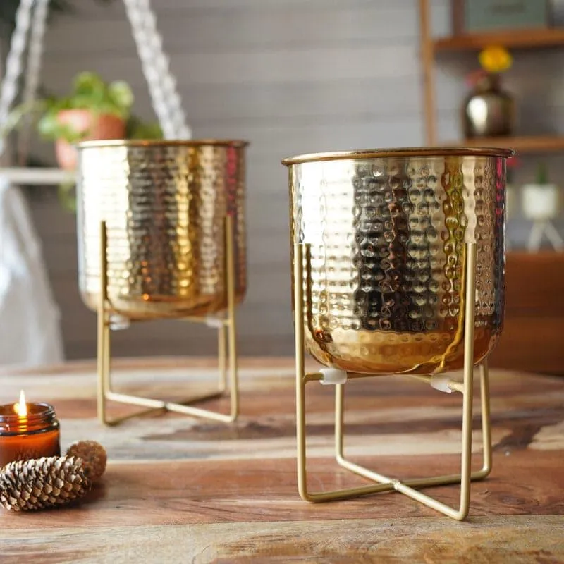 Baela Metal Planter - Set Of Two media 3