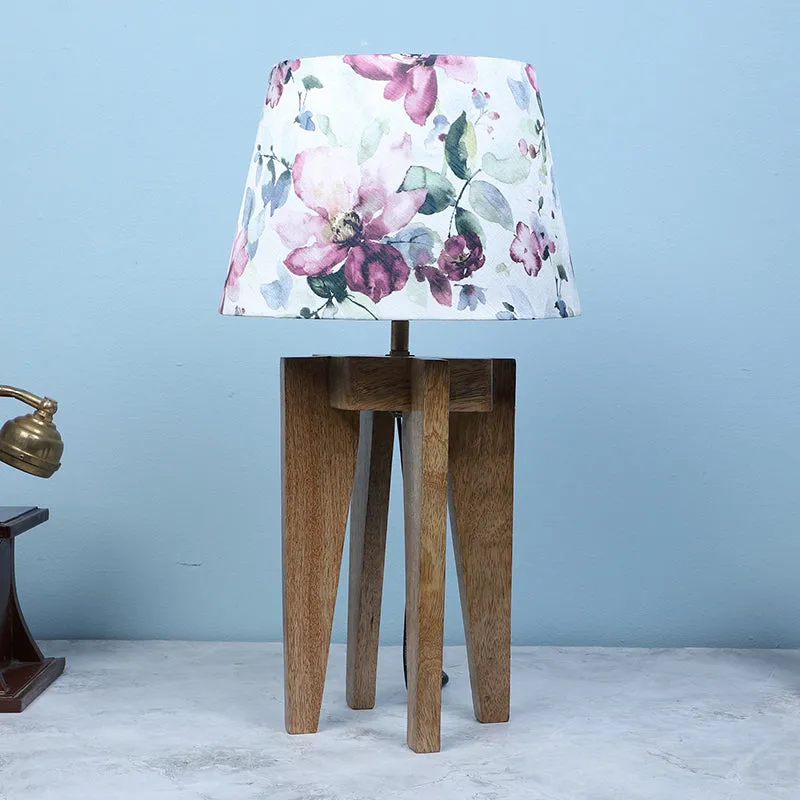 Lumikko Flux Printed Mango Wood Table Lamp - Multicolor media 2