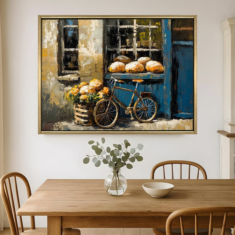 Morning Bread Canvas Wall Painting With Frame