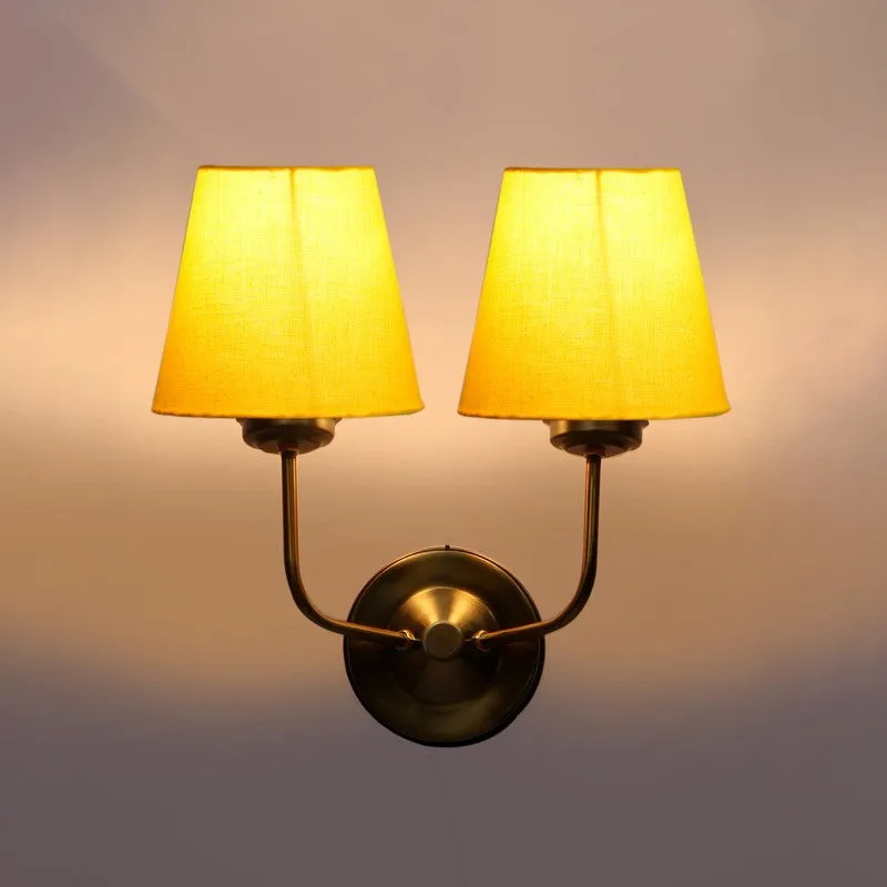 Lumoire Duo Cone Metal Wall Lamp - Gold,Yellow media 6