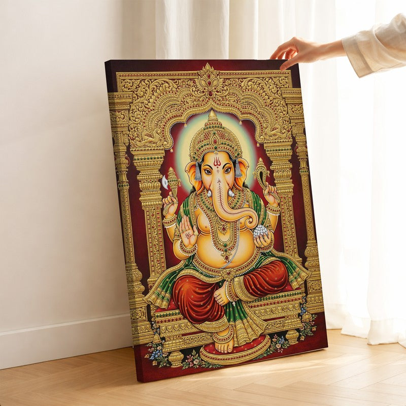 Ganesha Blessing Canvas Wall Art & Paintings