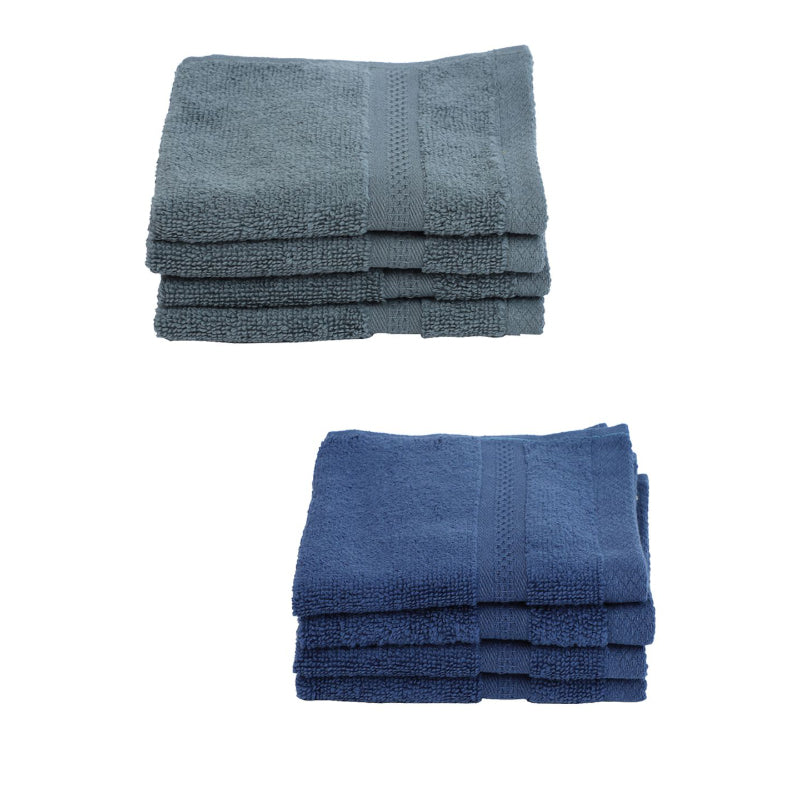 Miorah Face Towel (Grey & Blue) - Set Of Eight media 4