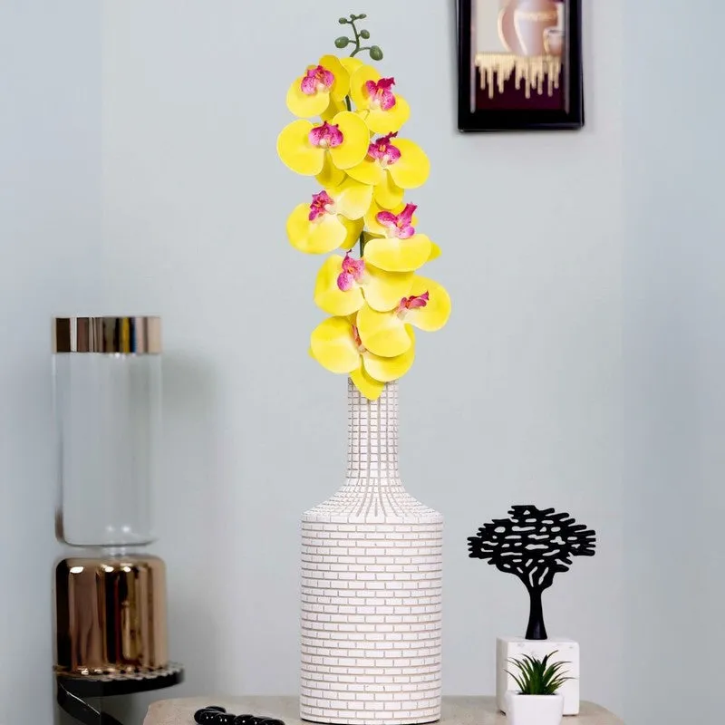 Graceful Artificial Orchids Flower Stick - Yellow media 1