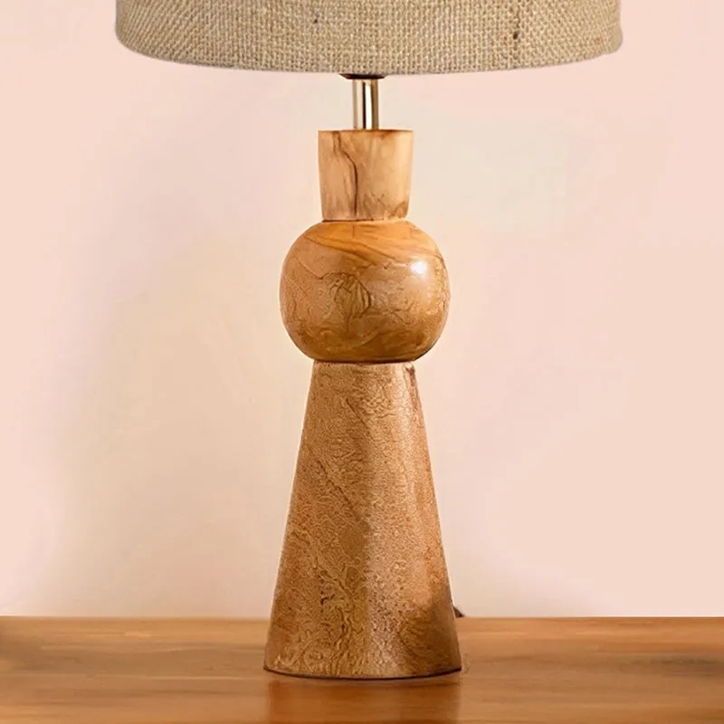 Angler Jute Wooden Table Lamp - Beige,Brown media 3