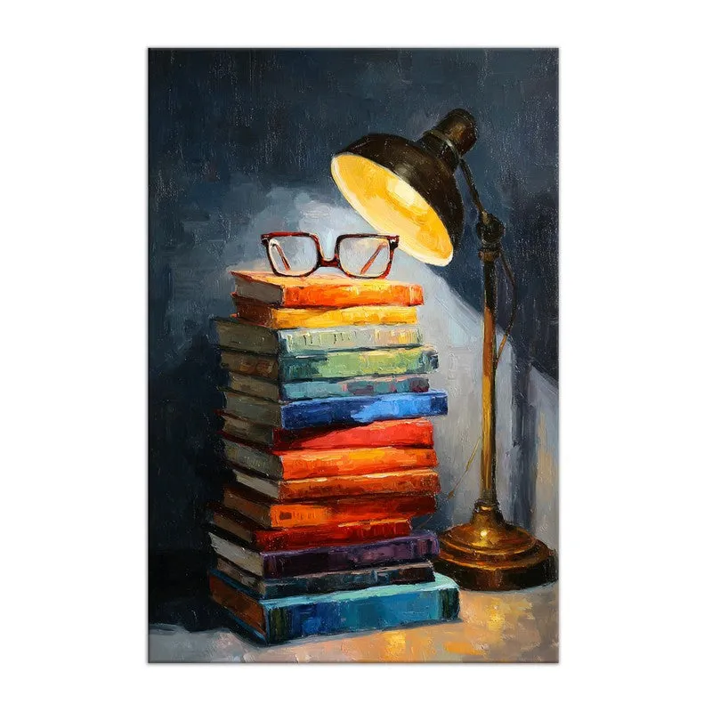 Books & Light Still Life Canvas Wall Art media 3