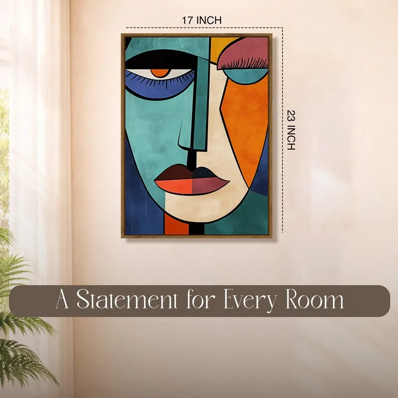 Geometric Gaze Canvas Wall Art With Frame media 10