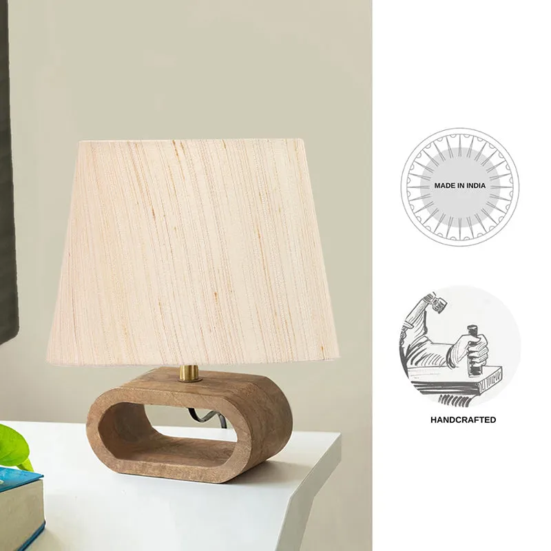 Adagio Glow Wooden Table Lamp - Beige,Brown media 4